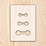 Barbell Bowtie Inlay Router Template - Acrylic Craft Cutout - Transparent laser-cut acrylic craft cutout designed as a router template, featuring precise shapes and durable construction for various crafting projects.