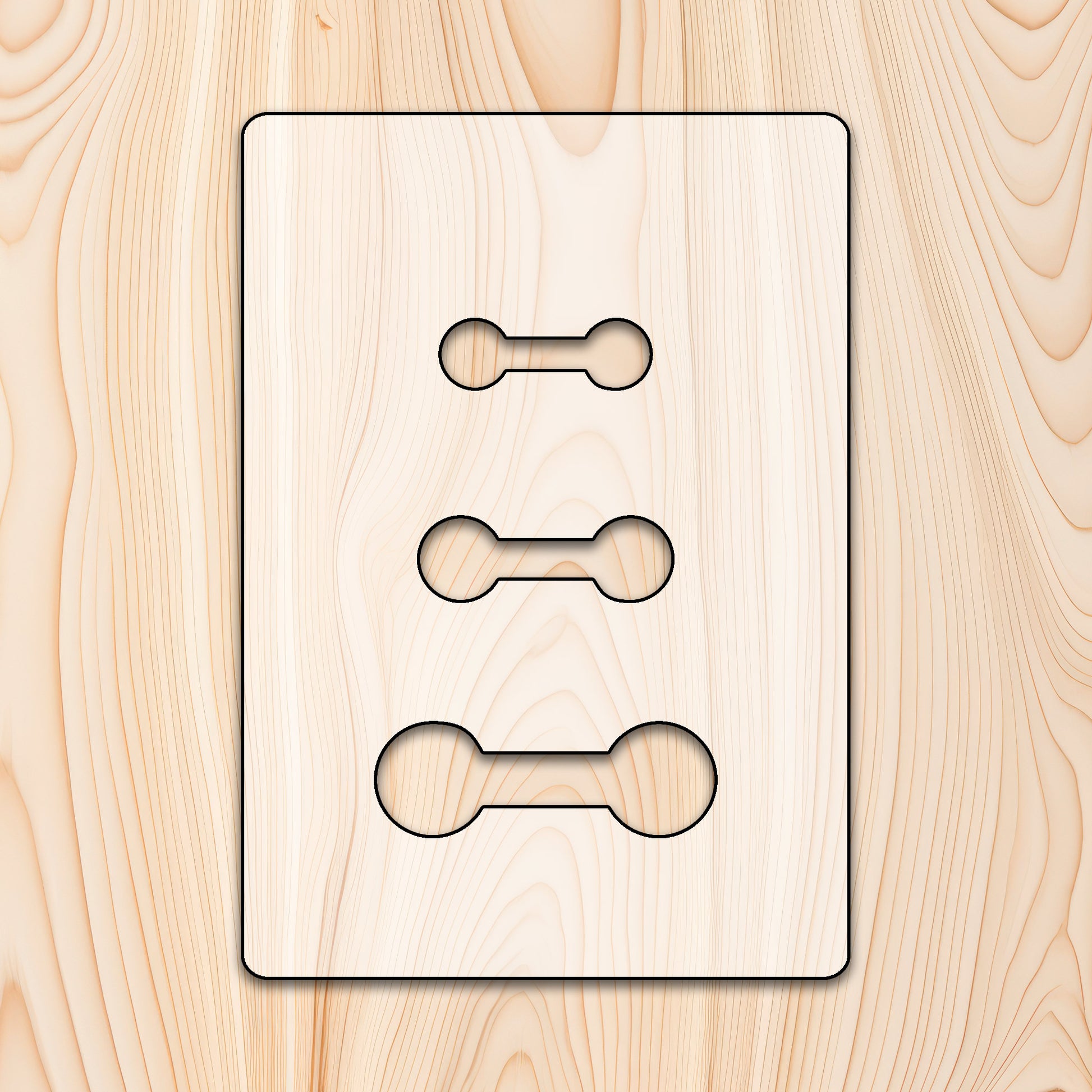 Barbell Bowtie Inlay Router Template - Acrylic Craft Cutout - Transparent laser-cut acrylic craft cutout designed as a router template, featuring precise shapes and durable construction for various crafting projects.