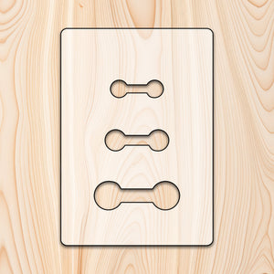 Barbell Bowtie Inlay Router Template - Acrylic Craft Cutout - Transparent laser-cut acrylic craft cutout designed as a router template, featuring precise shapes and durable construction for various crafting projects.
