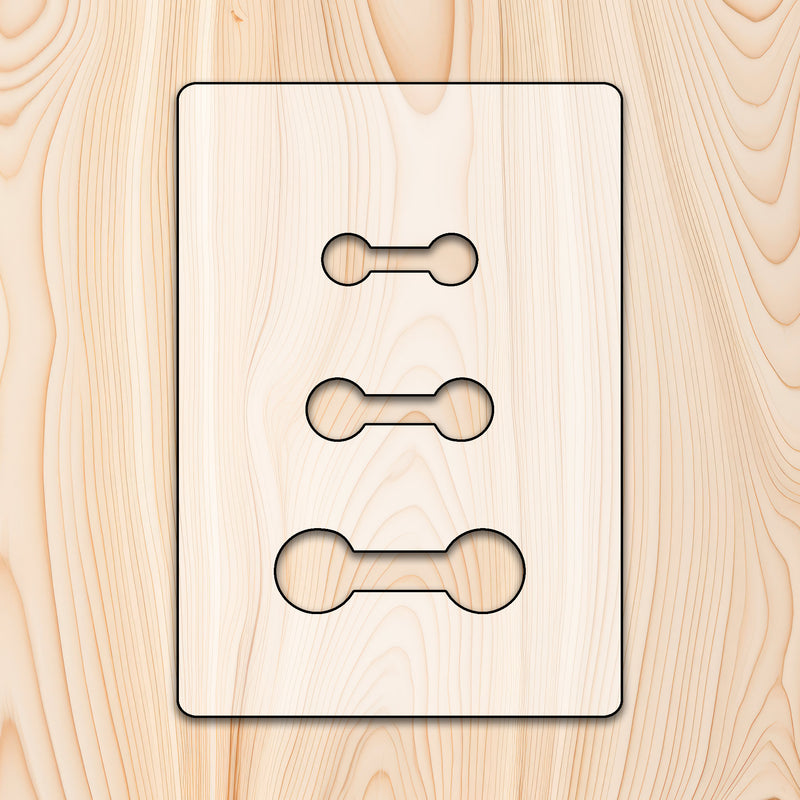 Barbell Inlay Acrylic Router Templates