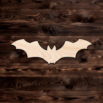Bat Plywood Craft Cutout , a Intricate laser-cut craft cutout made of high quality birch plywood, featuring detailed designs and clean edges, perfect for home decor or DIY projects.