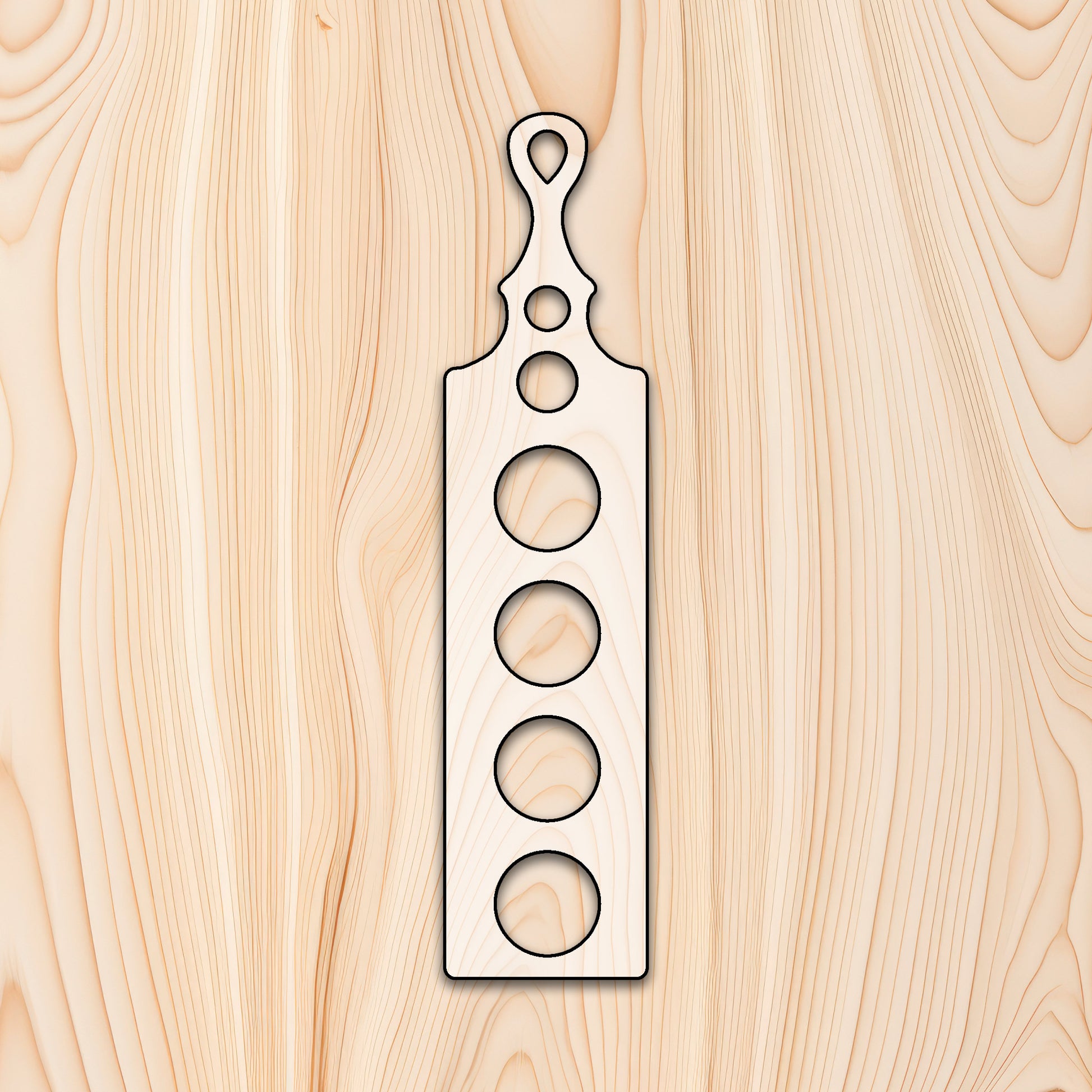 Beer Flight Router Template for woodworking, perfect for shaping custom sized cutting boards, charcuterie boards, trays  and custom projects.