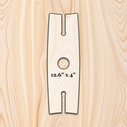 Board & Bottle Wine Glass Caddy Acrylic Router Template