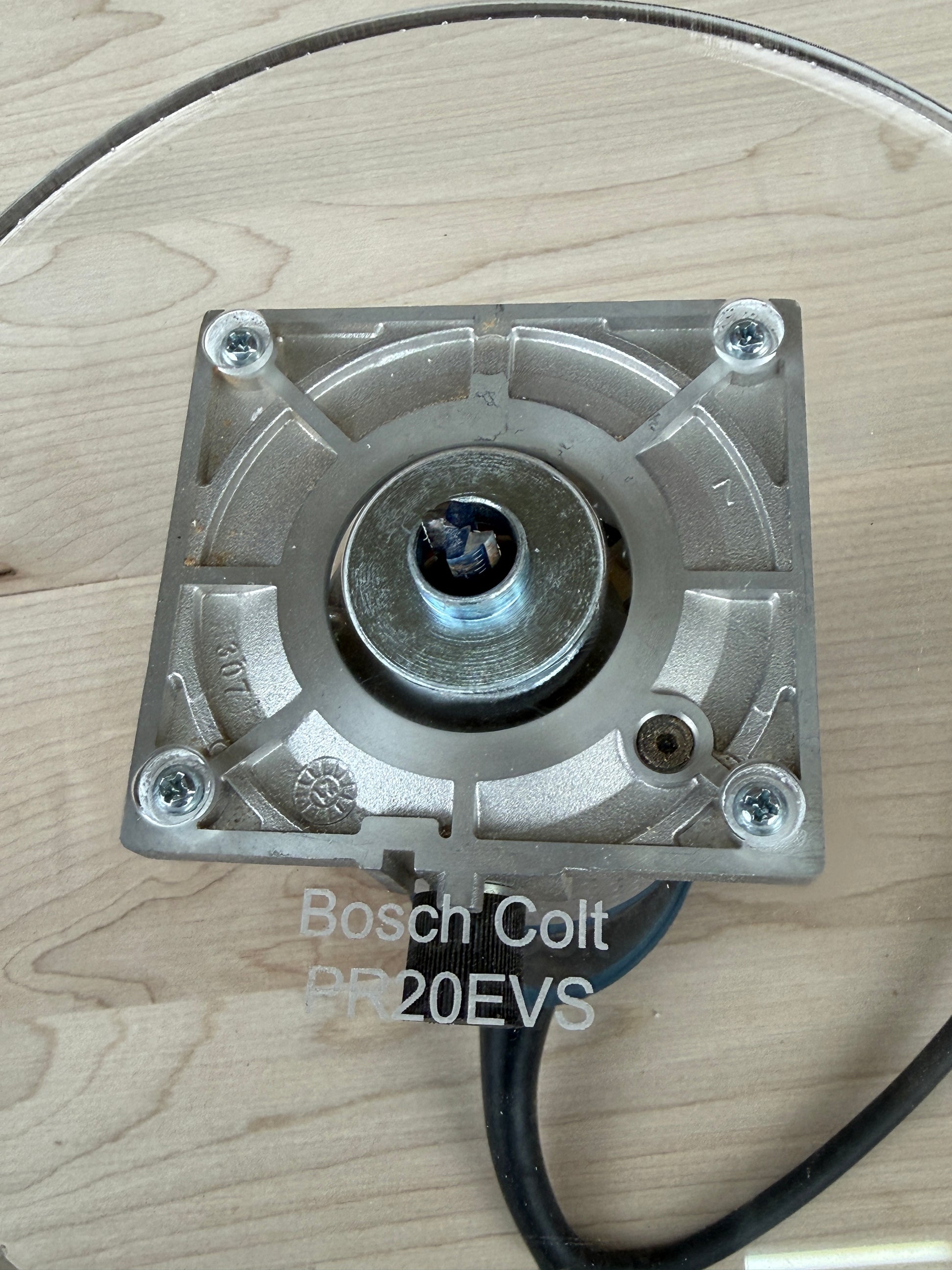 8 inch Round Acrylic Router Base Plate - fits Bosch Colt PR20EVS