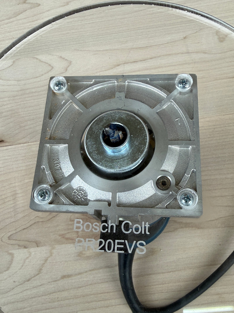 8 inch Round Acrylic Router Base Plate - fits Bosch Colt PR20EVS