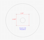 8 inch Round Acrylic Router Base Plate - fits Bosch Colt PR20EVS