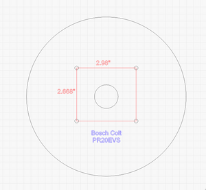 8 inch Round Acrylic Router Base Plate - fits Bosch Colt PR20EVS