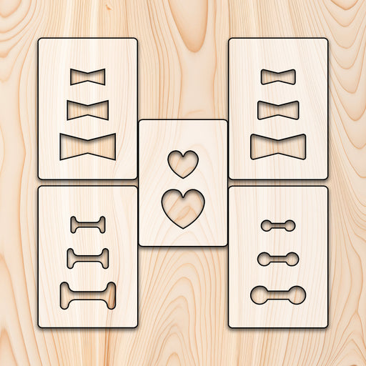 Heart Inlay Acrylic Router Templates