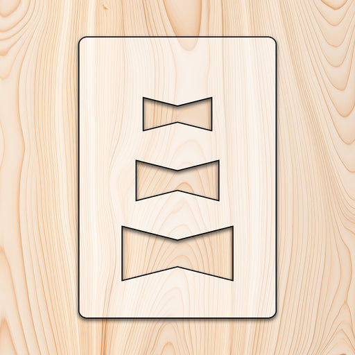 Standard Bowtie Inlay Acrylic Router Templates