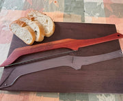 Bread Knife Router Template with fianl wooden cut version.  Perfect for Break Knife Making.