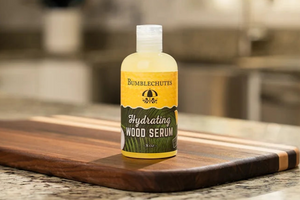 Bumblechutes Hydrating Wood Serum Wood Finish This penetrating and hydrating finish provides deep, long lasting protection of all your wooden board.  It's design to absorb deep into the wood to give it a great protection and hydrate your boards.  Its especially good for new boards that have never been finished.  Applying this followed by the All-in-One Wood Conditioner the perfect food safe finish for all kitchenware and boards a like.