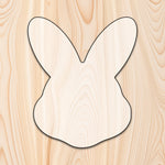 Bunny Rabbit Acrylic Craft Cutout Acrylic Craft Cutout - Transparent laser-cut acrylic craft cutout designed as a router template, featuring precise shapes and durable construction for various crafting projects.