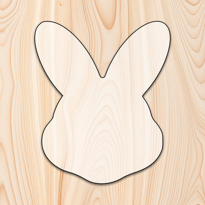 Bunny Rabbit Acrylic Craft Cutout Acrylic Craft Cutout - Transparent laser-cut acrylic craft cutout designed as a router template, featuring precise shapes and durable construction for various crafting projects.
