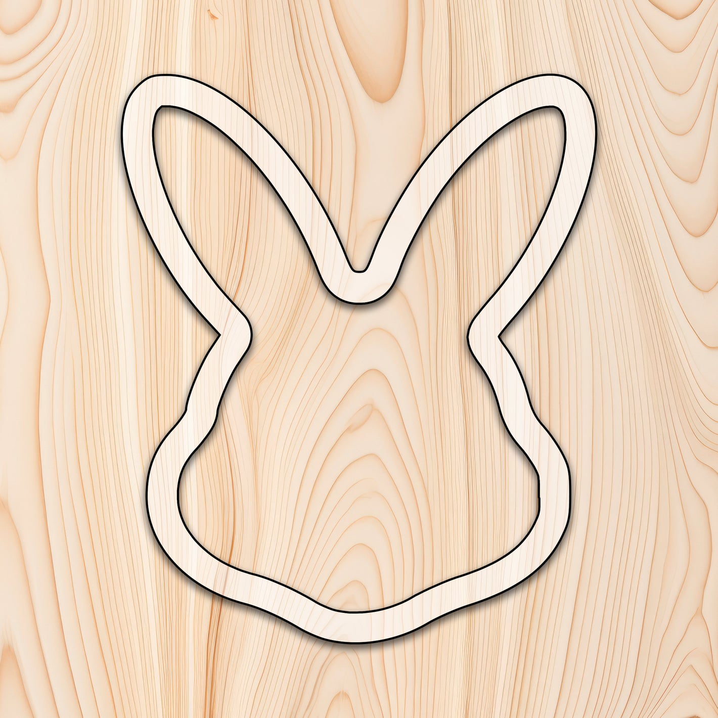 Bunny Rabbit Face Tray Router Template for woodworking, perfect for shaping custom sized cutting boards, charcuterie boards, trays  and custom projects.
