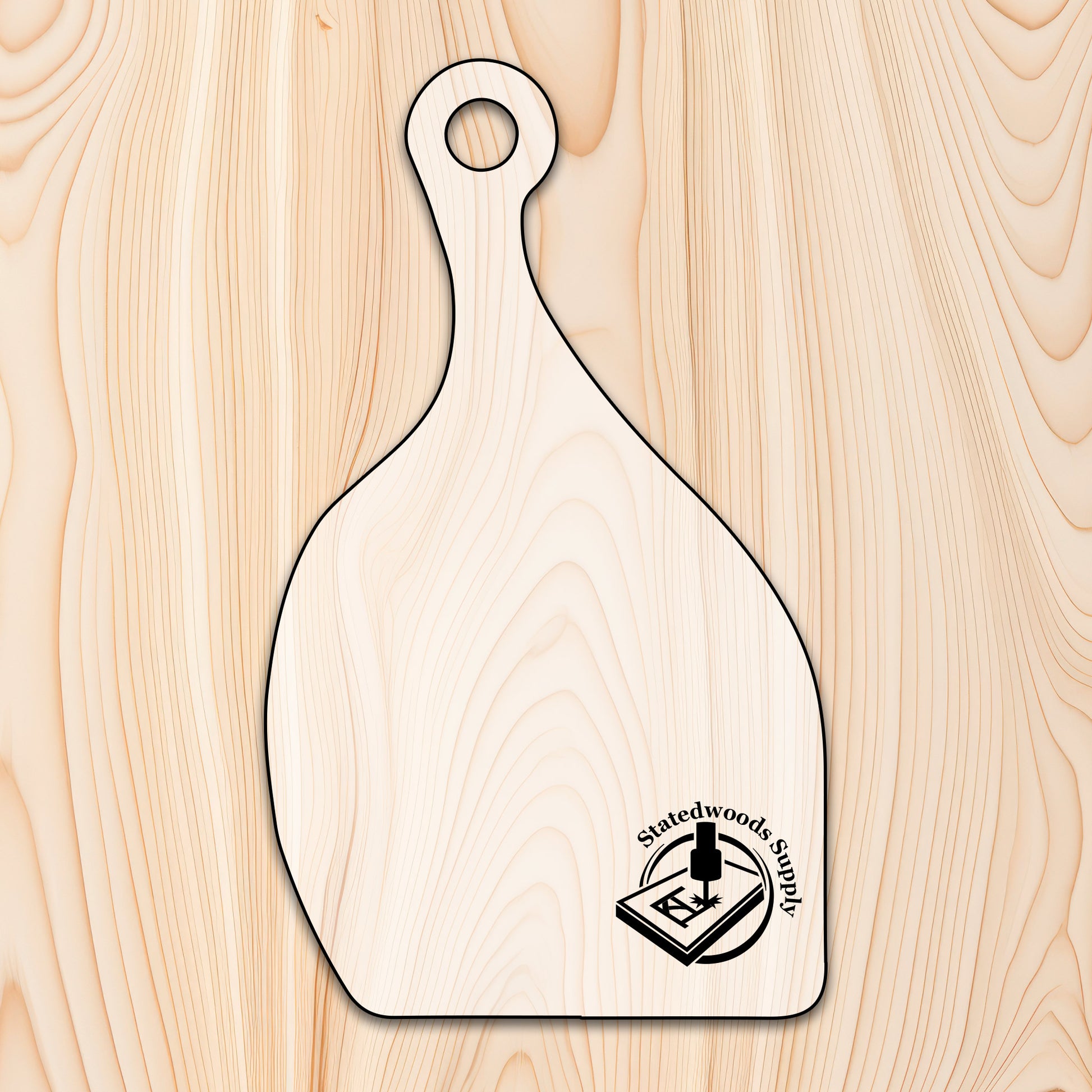 natural shaped cutting board acrylic template router