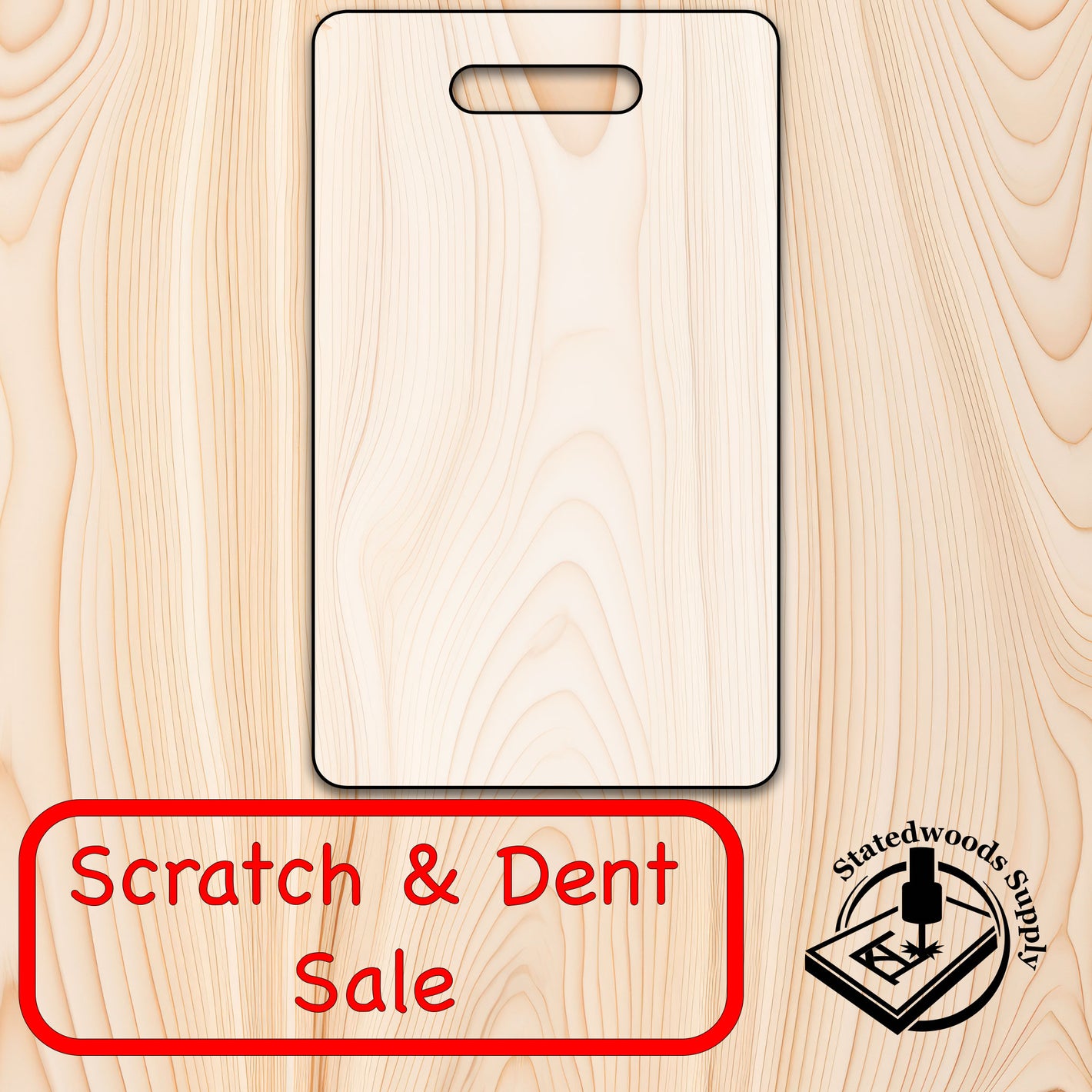 Scratch & Dent Clipboard Style Cutting Board or Charcuterie Board Router Template - 18"