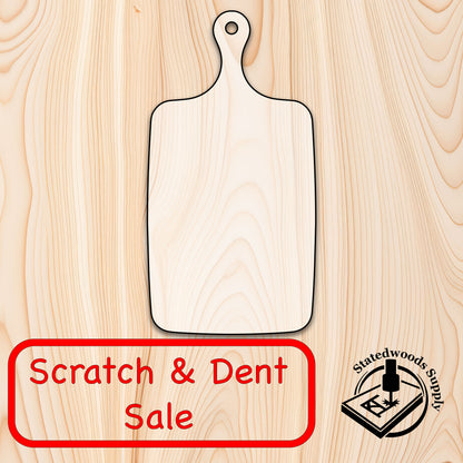 Scratch & Dent Paddle Style Cutting Board or Charcuterie Board Router Template - 18"