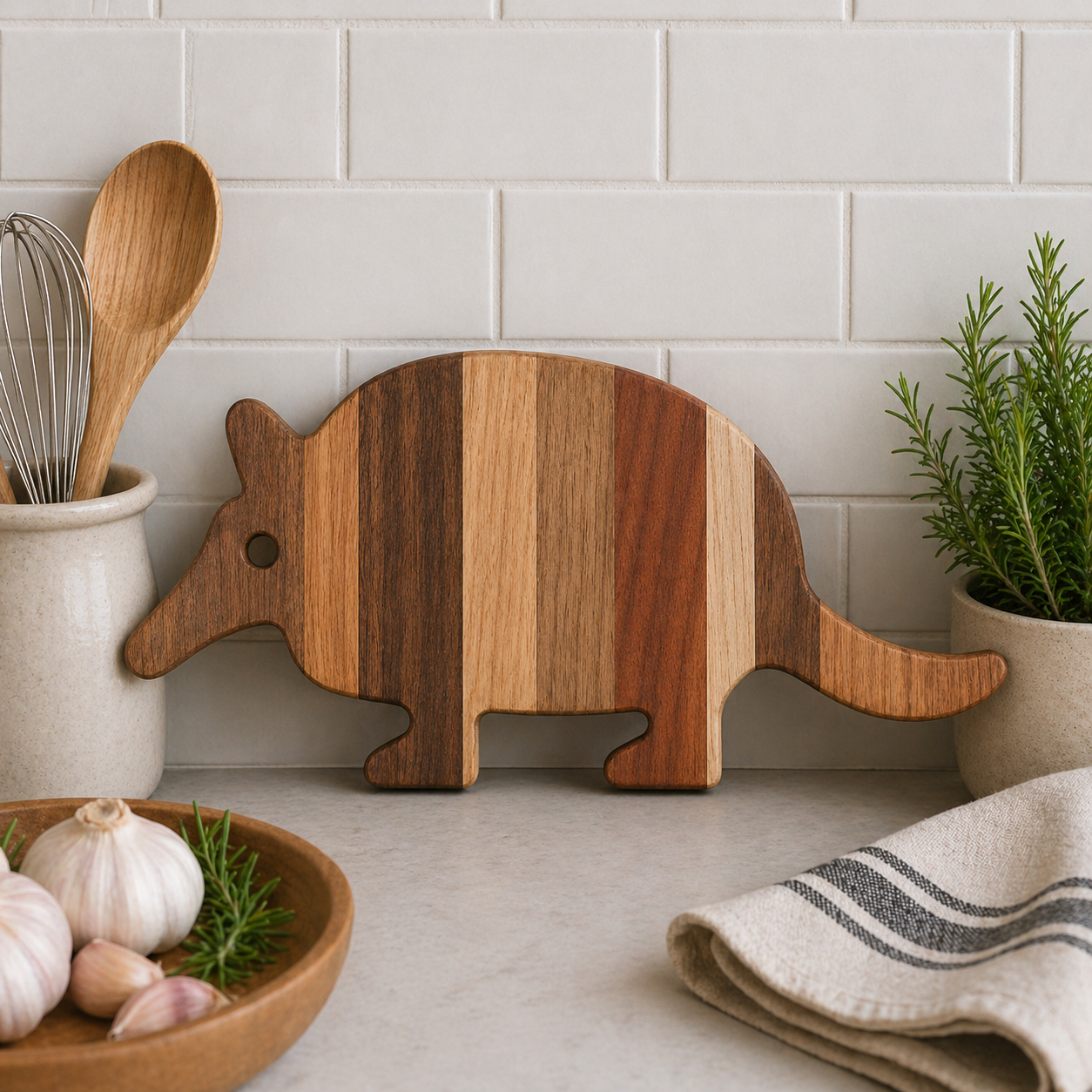 Armadillo Cutting Board or Charcuterie Board Acrylic Router Template