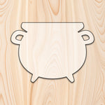 Cauldron Acrylic Craft Cutout - Transparent laser-cut acrylic craft cutout designed as a router template, featuring precise shapes and durable construction for various crafting projects.