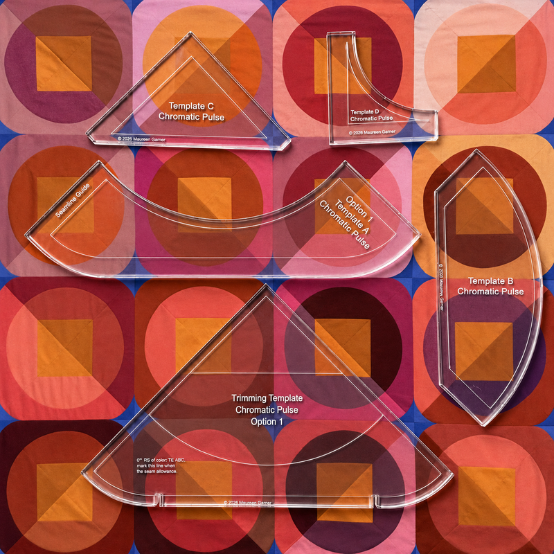 Chromatic Pulse Quilt Templates by Maureen Garner