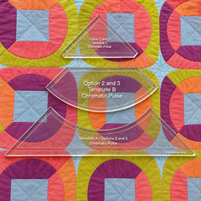 Chromatic Pulse Quilt Templates by Maureen Garner