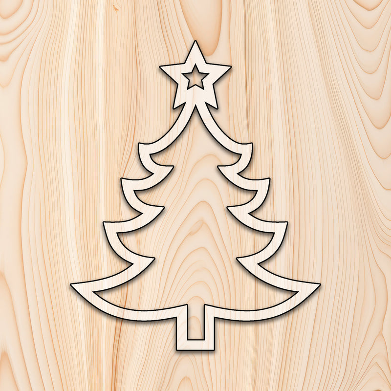 Christmas Tree Outline Acrylic Craft Cutout