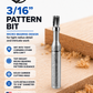 CleanLine Pro 3/16" Up-Cut Carbide Micro Bearing Pattern Router Bit