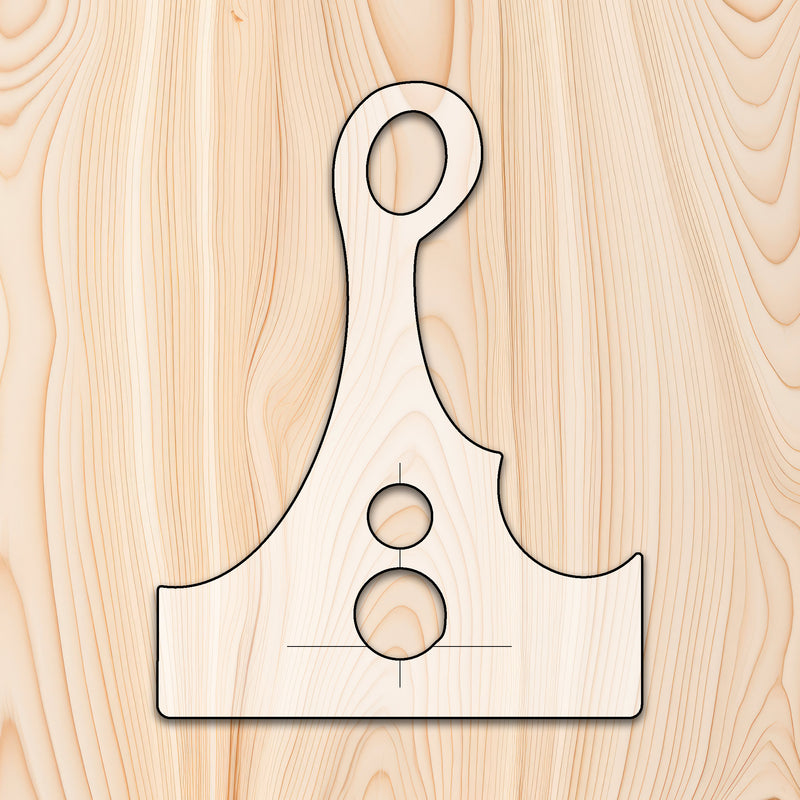 Cleaver Style Cutting Board or Charcuterie Board Handle Acrylic Router Template