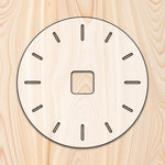 Clock Router Template with hour lines. Acrylic Craft Cutout - Transparent laser-cut acrylic craft cutout designed as a router template, featuring precise shapes and durable construction for various crafting projects.
		
 
