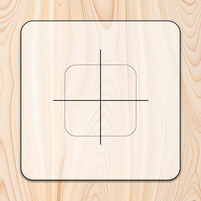 Clock Hardware Router Template for woodworking, perfect for shaping custom sized cutting boards, charcuterie boards, trays  and custom projects.