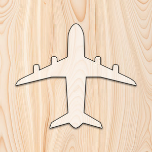 Commercial Airplane Acrylic Craft Cutout - Transparent laser-cut acrylic craft cutout designed as a router template, featuring precise shapes and durable construction for various crafting projects.