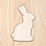 Cottontail Rabbit Acrylic Craft Cutout - Transparent laser-cut acrylic craft cutout designed as a router template, featuring precise shapes and durable construction for various crafting projects.