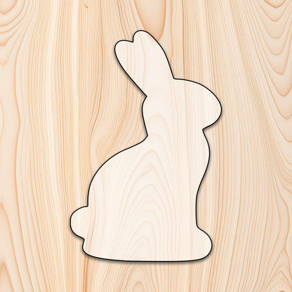 Cottontail Rabbit Acrylic Craft Cutout - Transparent laser-cut acrylic craft cutout designed as a router template, featuring precise shapes and durable construction for various crafting projects.