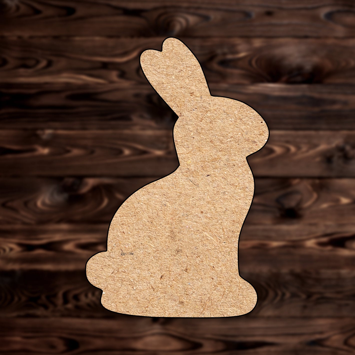 Cottontail RabbitMDF Craft Cutout , a Intricate laser-cut craft cutout made of MDF, featuring detailed designs and clean edges, perfect for home decor or DIY projects.
