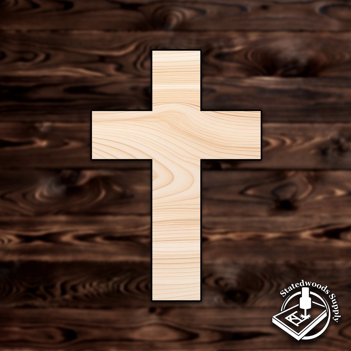 Cross Plywood Craft Shape