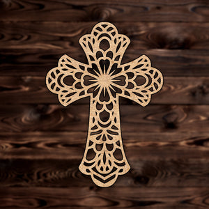 Cross with Rounded Edges MDF Craft Cutout