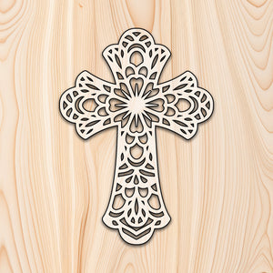 Cross with Rounded Edges Acrylic Craft Cutout