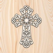 Cross with Rounded Edges Acrylic Craft Cutout
