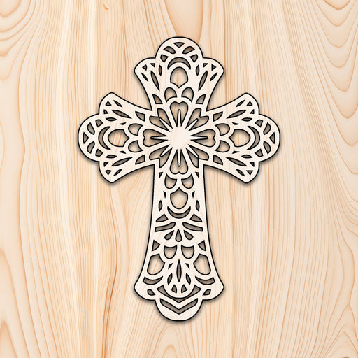 Cross with Rounded Edges Acrylic Craft Cutout