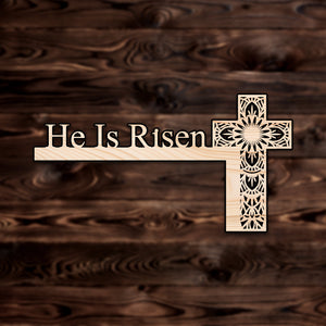 "He Is Risen" Door Corner Plywood Craft Shape