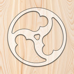 Decorative Round 4 Pocket Tray Router Template for woodworking, perfect for shaping custom sized cutting boards, charcuterie boards, trays  and custom projects.