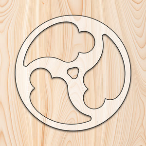 Decorative Round 4 Pocket Tray Router Template for woodworking, perfect for shaping custom sized cutting boards, charcuterie boards, trays  and custom projects.
