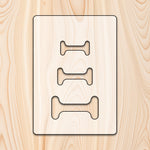Dogbone Bowtie Inlay Template Acrylic Craft Cutout - Transparent laser-cut acrylic craft cutout designed as a router template, featuring precise shapes and durable construction for various crafting projects.
