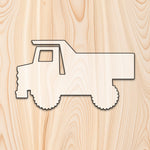 Dump Truck Acrylic Craft Cutout - Transparent laser-cut acrylic craft cutout designed as a router template, featuring precise shapes and durable construction for various crafting projects.
		
 