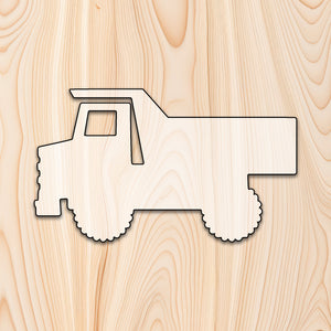 Dump Truck Acrylic Craft Cutout - Transparent laser-cut acrylic craft cutout designed as a router template, featuring precise shapes and durable construction for various crafting projects.
		
 