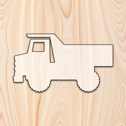 Dump Truck Acrylic Craft Cutout - Transparent laser-cut acrylic craft cutout designed as a router template, featuring precise shapes and durable construction for various crafting projects.
		
 