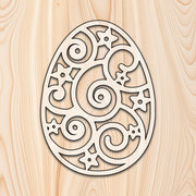 Easter Egg Star Design Acrylic Craft Cutout