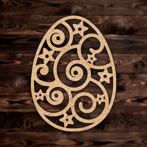 Easter Egg Star Design MDF Craft Cutout