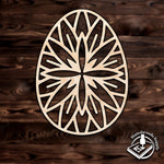 decorative egg cross plywood craft cutout