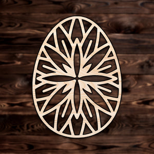 Easter Egg Cross Design Plywood Craft Shape